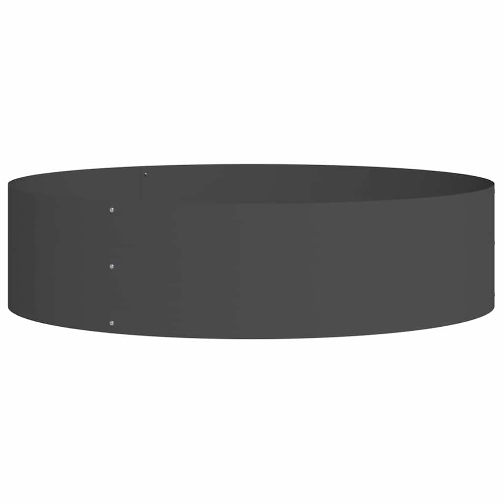 Vasi da giardino 5 pcs Nero 80 x 80 x 20 cm Acciaio