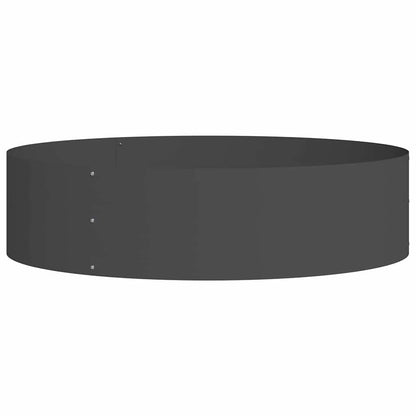 Vasi da giardino 5 pcs Nero 80 x 80 x 20 cm Acciaio