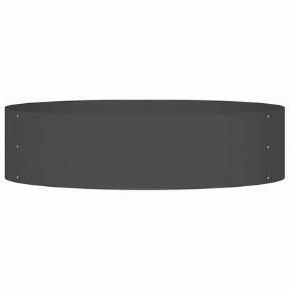 Vasi da giardino 5 pcs Nero 80 x 80 x 20 cm Acciaio