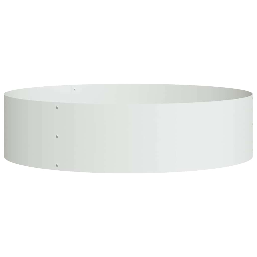 Vasi da giardino 5 pcs Bianco 80 x 80 x 20 cm Acciaio