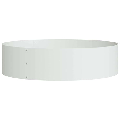 Vasi da giardino 5 pcs Bianco 80 x 80 x 20 cm Acciaio