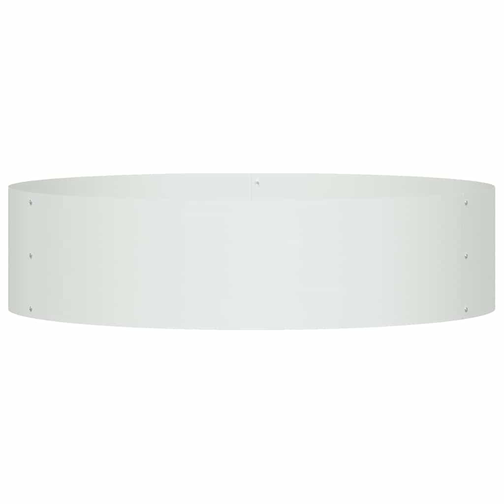 Vasi da giardino 5 pcs Bianco 80 x 80 x 20 cm Acciaio