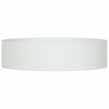 Vasi da giardino 5 pcs Bianco 80 x 80 x 20 cm Acciaio