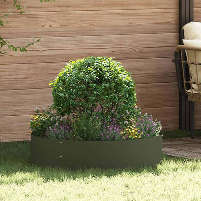 Vasi da giardino 5 pcs Oliver verde 80 x 80 x 20 cm Acciaio