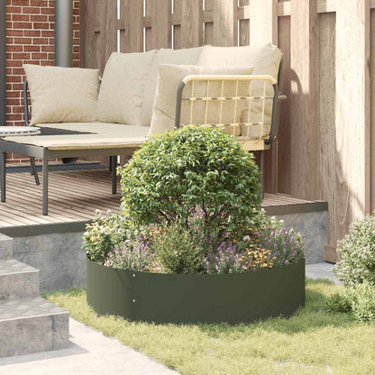 Vasi da giardino 5 pcs Oliver verde 80 x 80 x 20 cm Acciaio