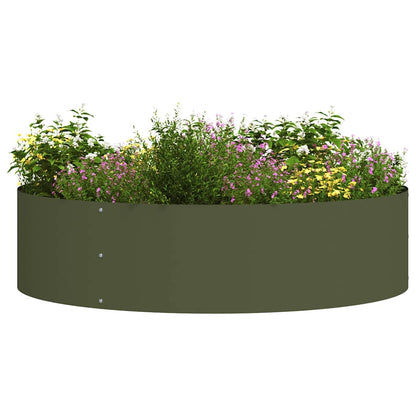 Vasi da giardino 5 pcs Oliver verde 80 x 80 x 20 cm Acciaio