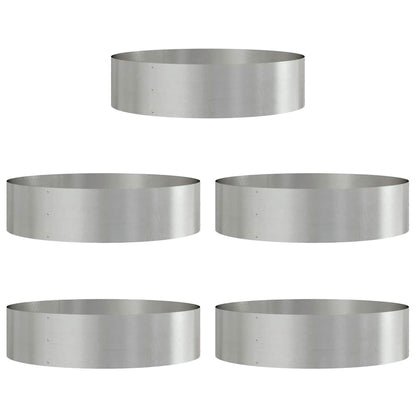 Vasi da giardino 5 pcs Argento 80 x 80 x 20 cm