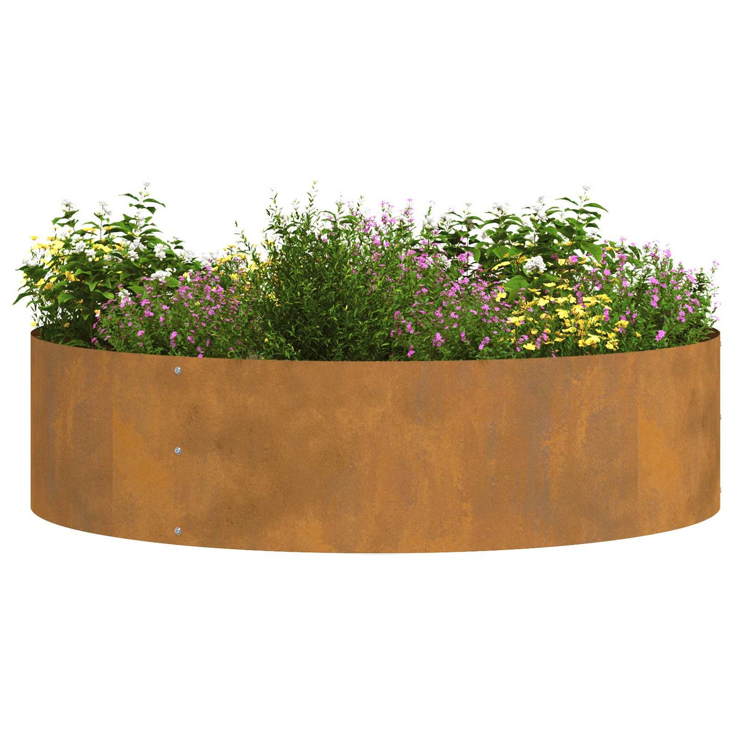 Anello per vaso Marrone 80 x 80 x 20 cm Acciaio CorTen
