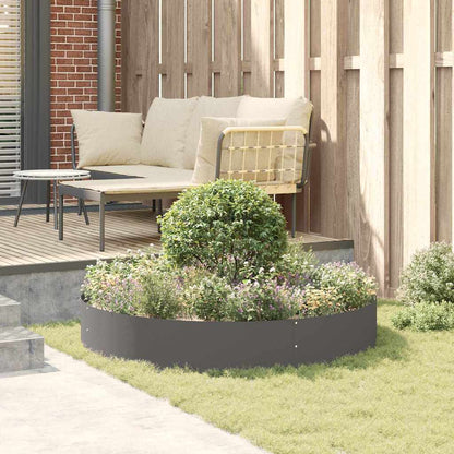 Vasi da giardino 5 pcs Nero 120 x 120 x 20 cm Acciaio