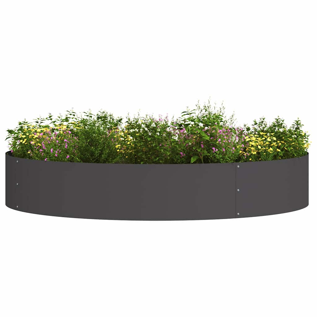 Vasi da giardino 5 pcs Nero 120 x 120 x 20 cm Acciaio