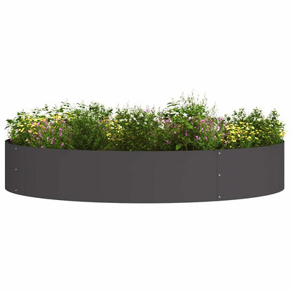 Vasi da giardino 5 pcs Nero 120 x 120 x 20 cm Acciaio