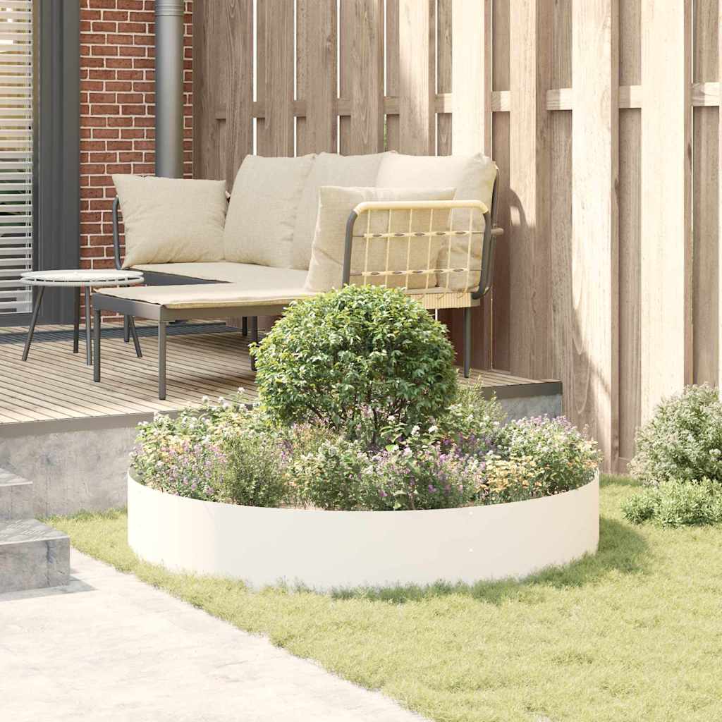 Vaso da giardino Bianco 120 x 120 x 20 cm Acciaio