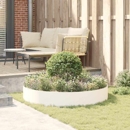 Vaso da giardino Bianco 120 x 120 x 20 cm Acciaio