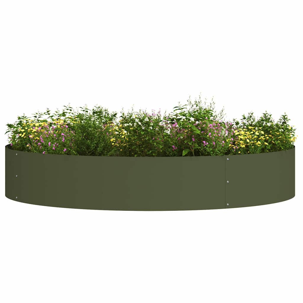 Vasi da giardino 5 pcs Oliver verde 120 x 120 x 20 cm Acciaio