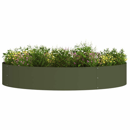 Vasi da giardino 5 pcs Oliver verde 120 x 120 x 20 cm Acciaio