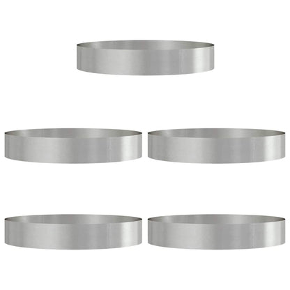 Vasi da giardino 5 pcs Argento 120 x 120 x 20 cm