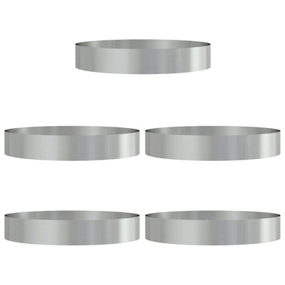 Vasi da giardino 5 pcs Argento 120 x 120 x 20 cm