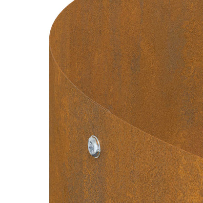 Anello per vaso Marrone 120 x 120 x 20 cm Acciaio CorTen