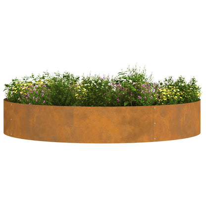 Anello per vaso Marrone 120 x 120 x 20 cm Acciaio CorTen