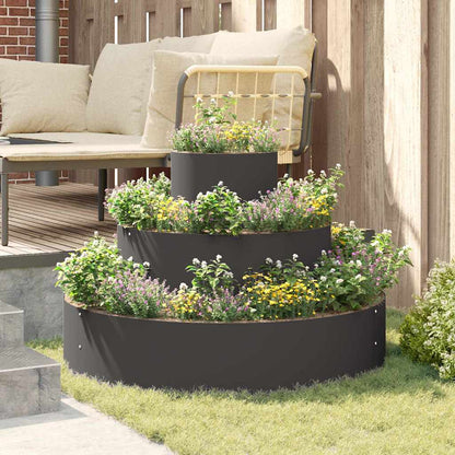 Vaso da giardino Nero 90 x 90 x 20 cm Acciaio