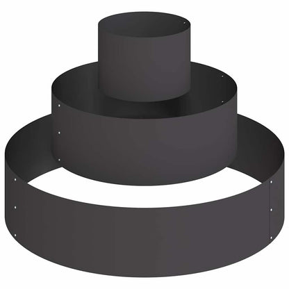 Vaso da giardino Nero 90 x 90 x 20 cm Acciaio
