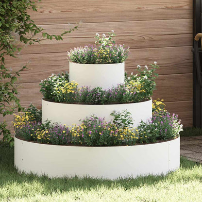 Vaso da giardino Bianco 90 x 90 x 20 cm Acciaio