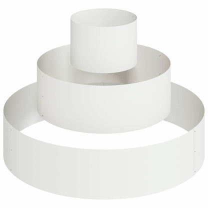 Vaso da giardino Bianco 90 x 90 x 20 cm Acciaio