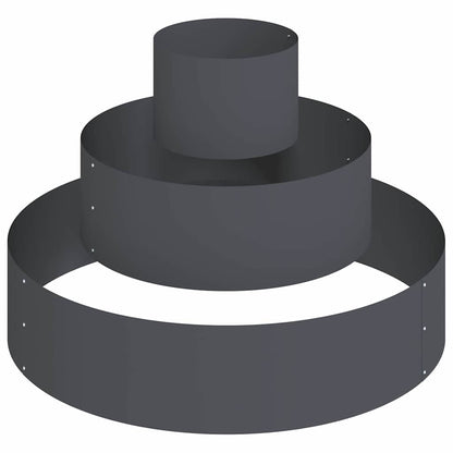 Vaso da giardino Antracite 90 x 90 x 20 cm Acciaio