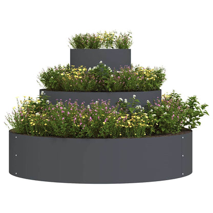 Vaso da giardino Antracite 90 x 90 x 20 cm Acciaio
