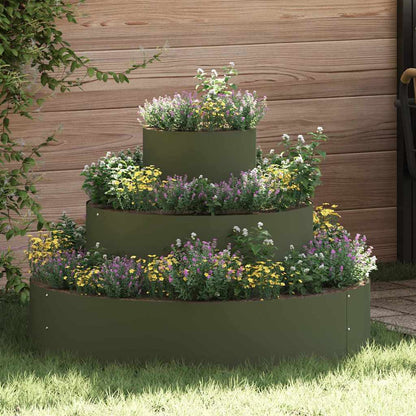Vaso da giardino Oliver verde 90 x 90 x 20 cm Acciaio