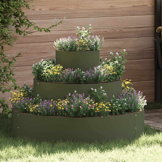 Vaso da giardino Oliver verde 90 x 90 x 20 cm Acciaio