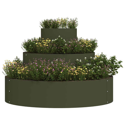 Vaso da giardino Oliver verde 90 x 90 x 20 cm Acciaio