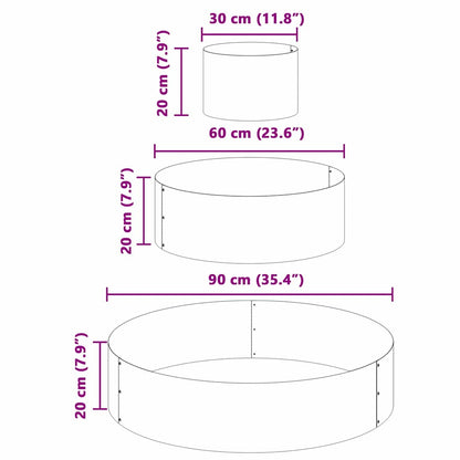 Vaso da giardino Argento 90 x 90 x 20 cm Acciaio zincato