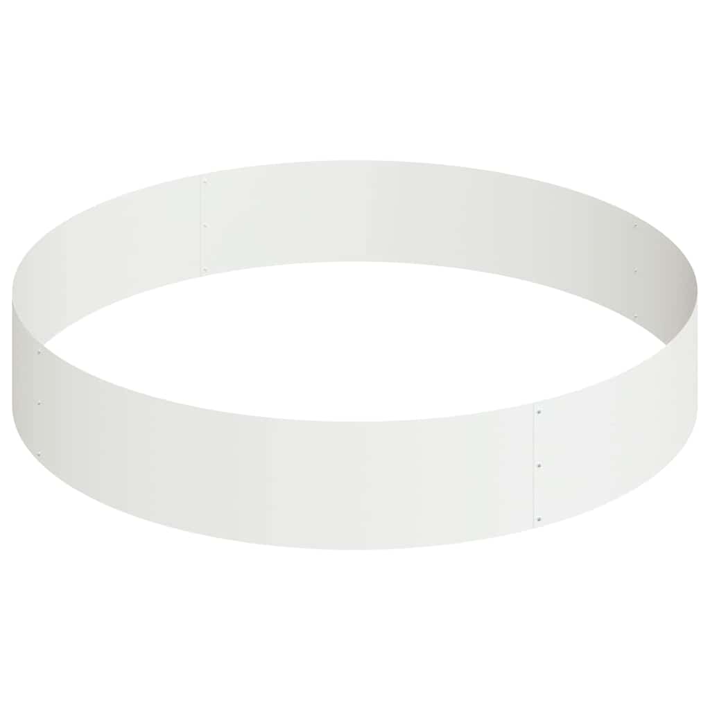 Vaso da giardino Bianco 120 x 120 x 20 cm Acciaio
