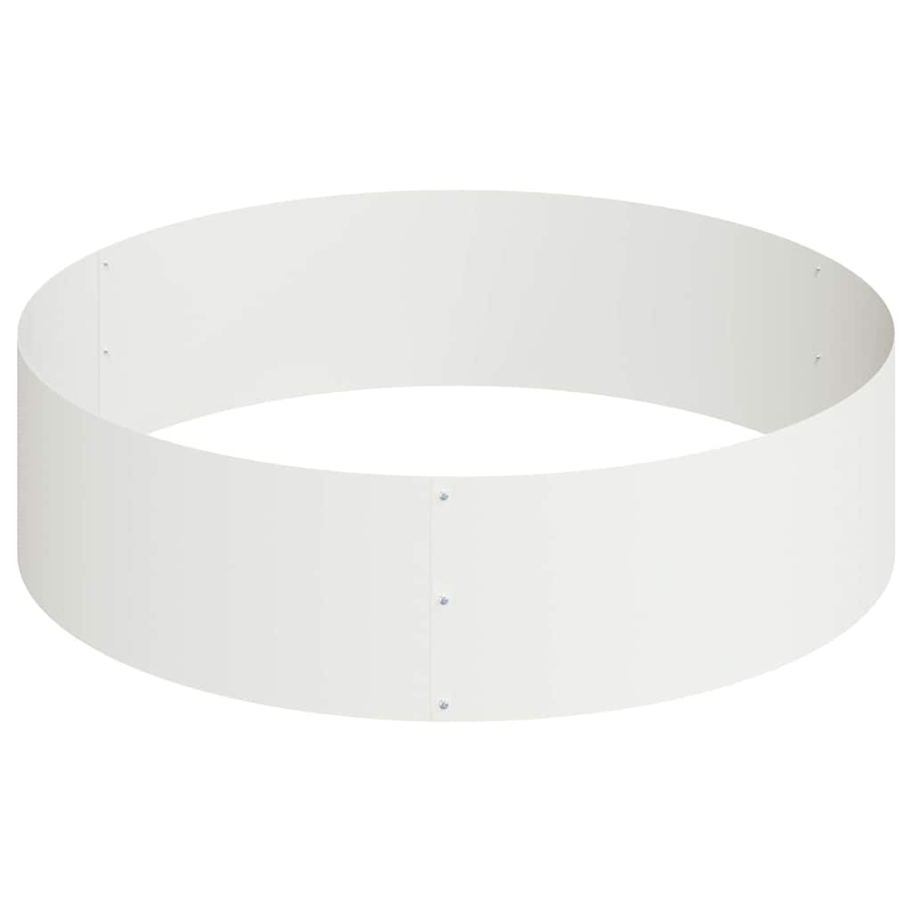 Vaso da giardino Bianco 120 x 120 x 20 cm Acciaio