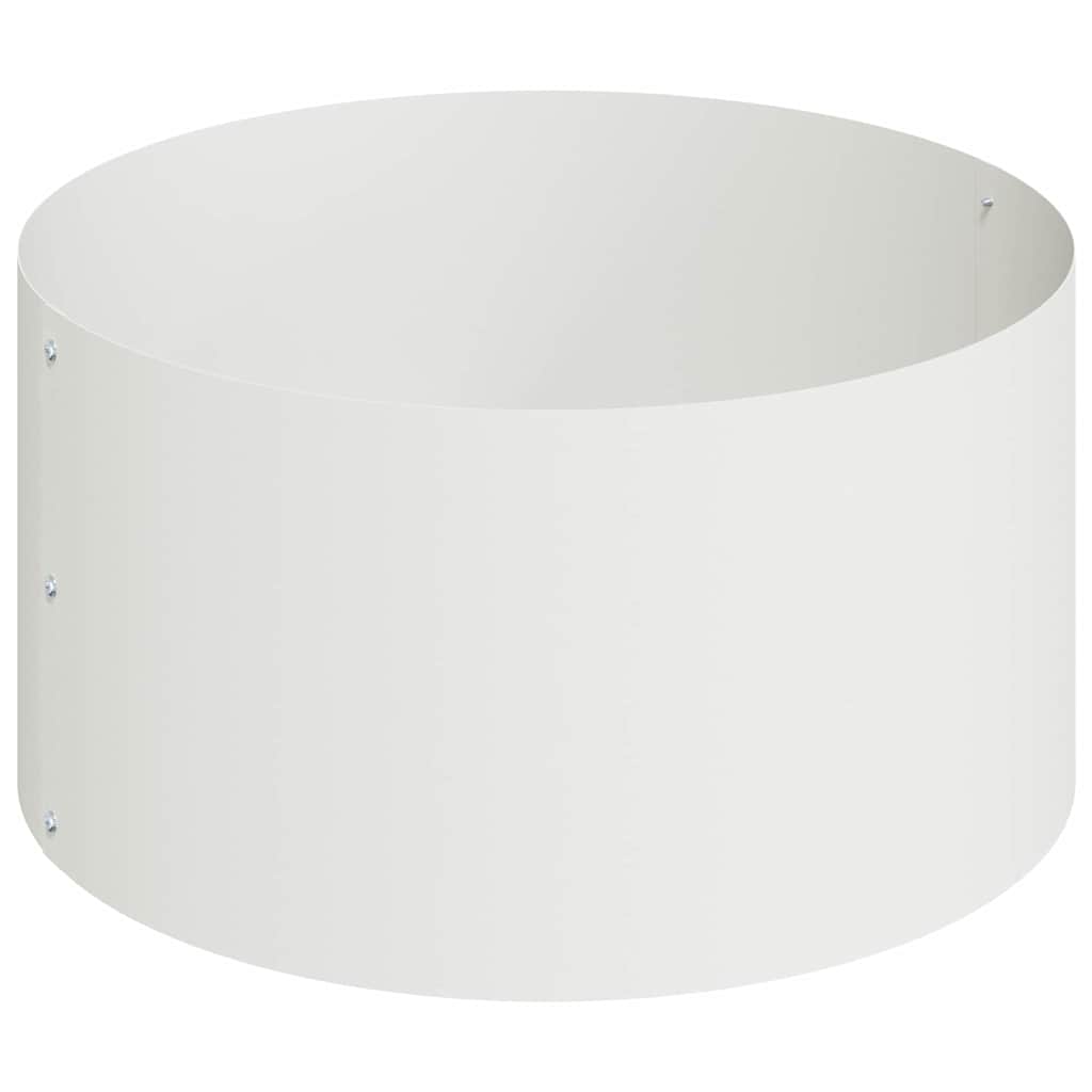 Vaso da giardino Bianco 120 x 120 x 20 cm Acciaio