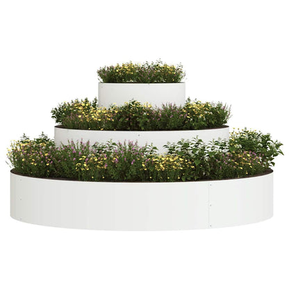 Vaso da giardino Bianco 120 x 120 x 20 cm Acciaio