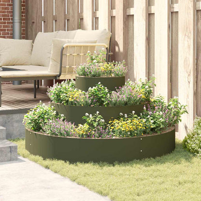 Vaso da giardino Oliver verde 120 x 120 x 20 cm Acciaio