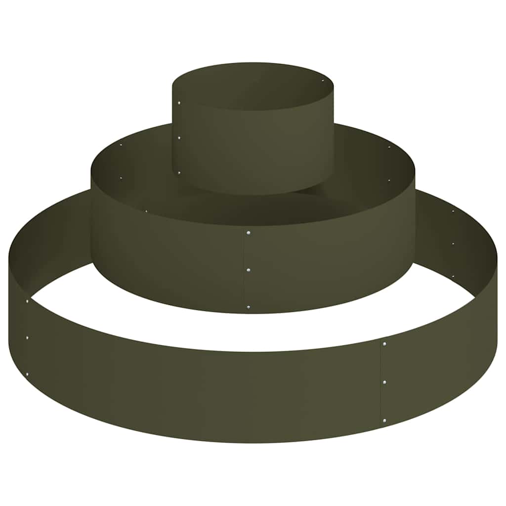 Vaso da giardino Oliver verde 120 x 120 x 20 cm Acciaio