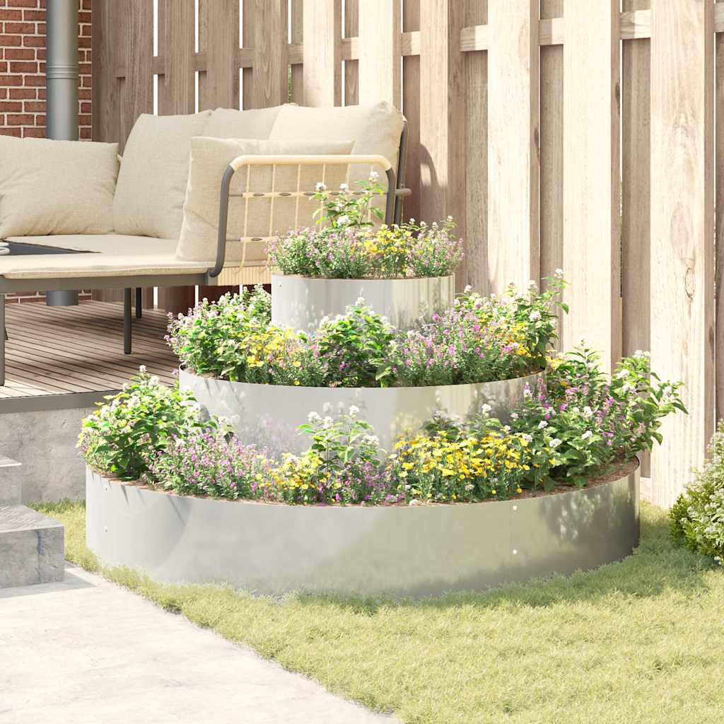 Vaso da giardino Argento 120 x 120 x 20 cm Acciaio zincato