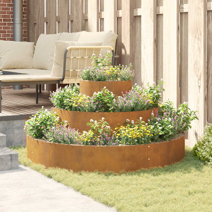 Vaso da giardino Marrone 120 x 120 x 20 cm Acciaio CorTen