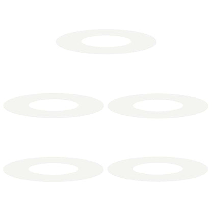 Anelli di Albero Piatto 5 pcs Bianco Ø30 / 60 cm Acciaio