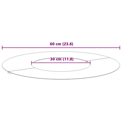 Anelli di Albero Piatto 5 pcs Argento Ø30 / 60 cm Acciaio zincato