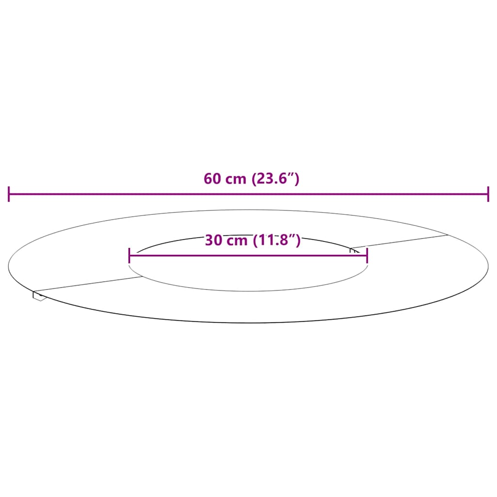 Anelli di Albero Piatto 5 pcs Marrone Ø30 / 60 cm acciaio corten