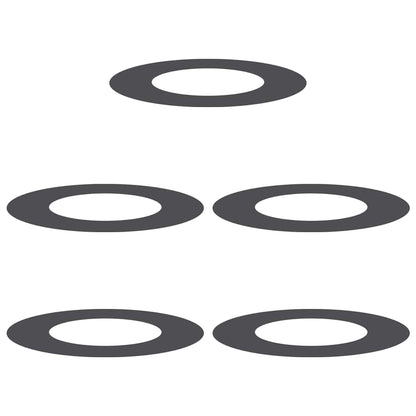 Anelli di Albero Piatto 5 pcs Nero Ø40 / 70 cm Acciaio