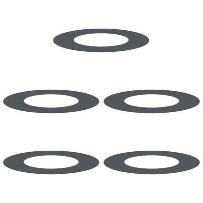Anelli di Albero Piatto 5 pcs Antracite Ø40 / 70 cm Acciaio