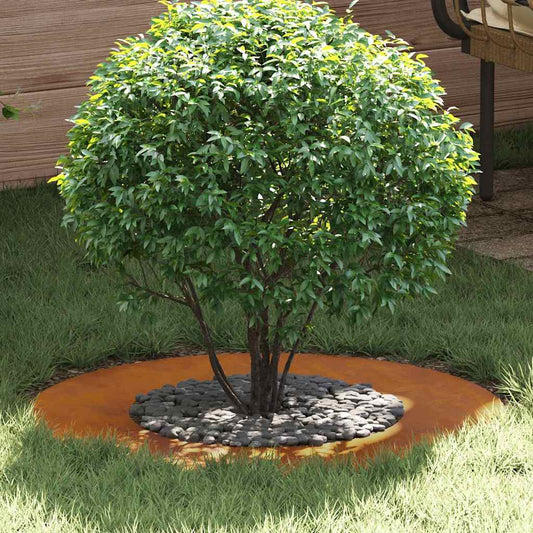 Anelli di Albero Piatto 5 pcs Marrone Ø40 / 70 cm acciaio corten