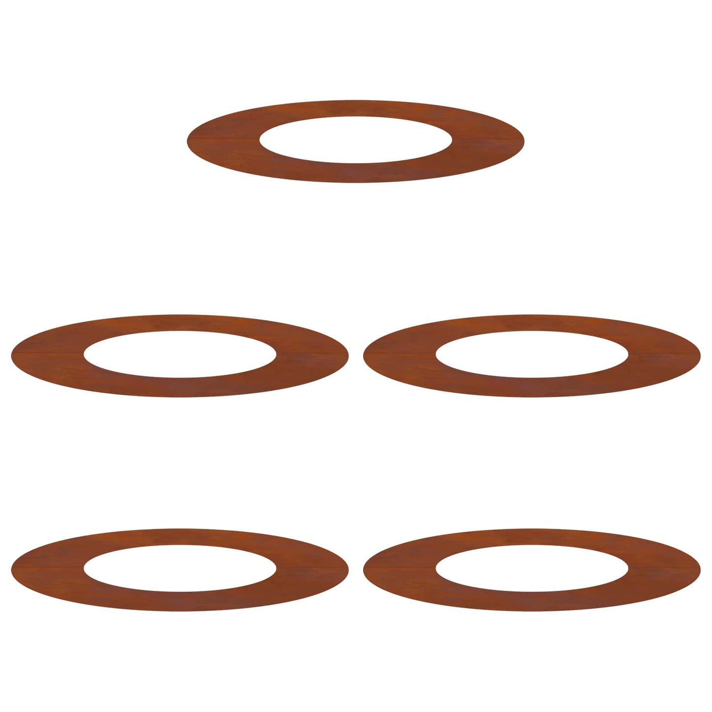 adatto per Anelli d'Albero Piatto 5 pcs Marrone Ø40 / 70 cm | homemem39