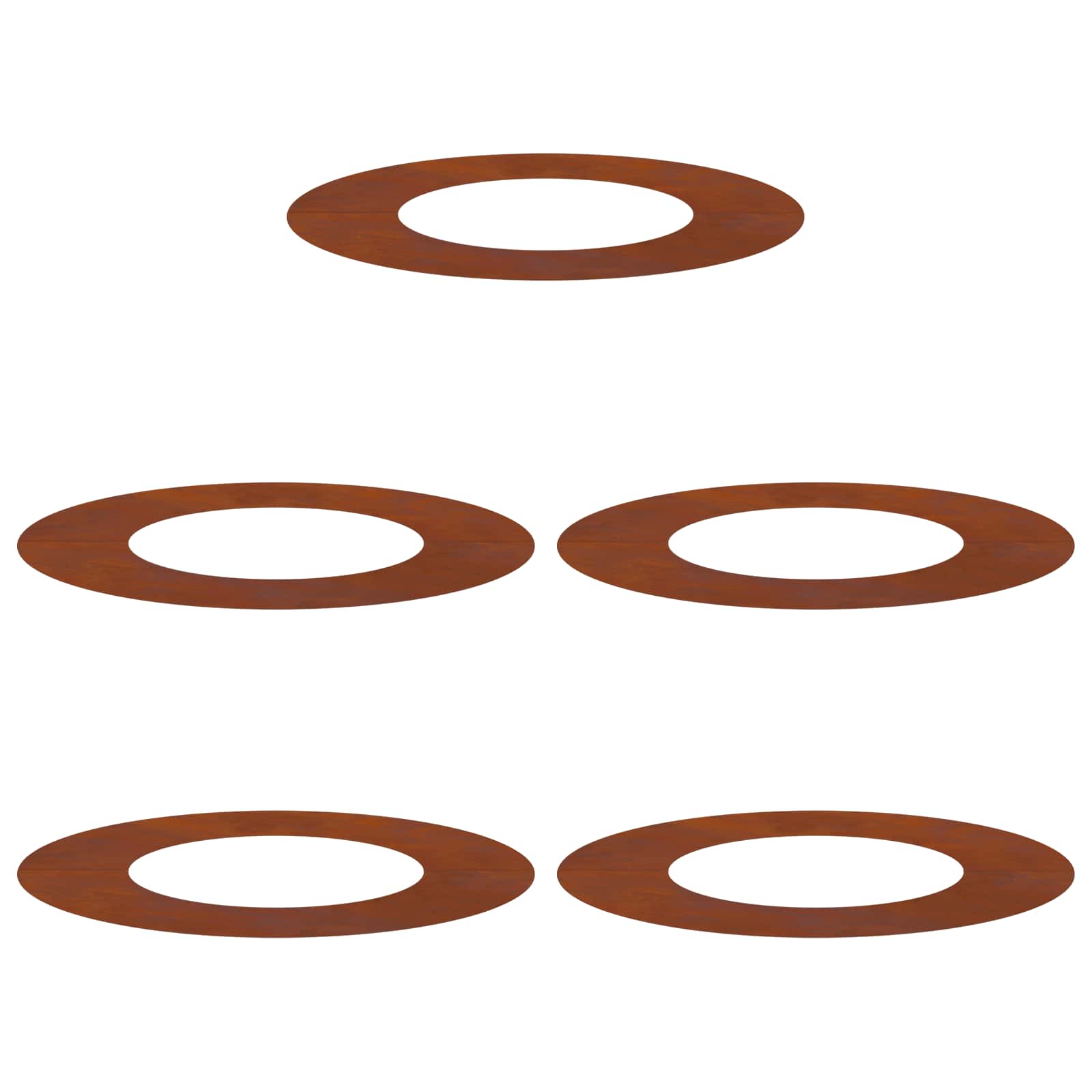 adatto per Anelli d'Albero Piatto 5 pcs Marrone Ø40 / 70 cm | homemem39