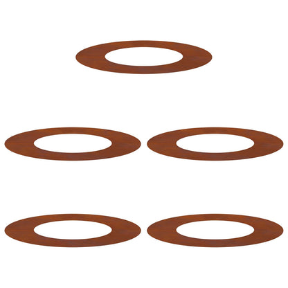 adatto per Anelli d'Albero Piatto 5 pcs Marrone Ø40 / 70 cm | homemem39